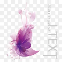 紫色矢量花纹AI素材