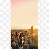 美国纽约城市背景