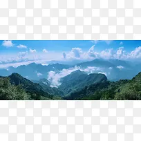 云层高山景观摄影