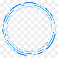蓝色科技通用圆圈边框