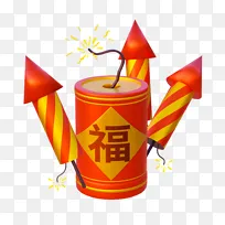 中国风烟花爆竹鞭炮新年素材