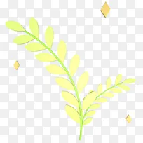 小清新c4d绿色立体装饰植物叶子元素