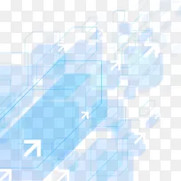 蓝色渐变科技几何箭头纹理矢量元素