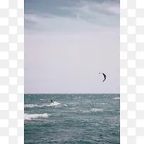 风筝海上冲浪者