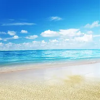 海边夏季海报背景