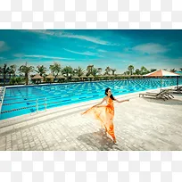 夏日度假风性感美女