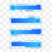 蓝色科技星球信息安全互联网矢量边框