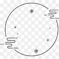 小雪线性边框装饰素材
