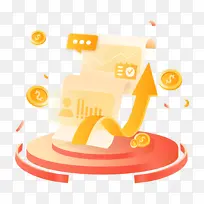 扁平化科技金融箭头上升发展装饰插画