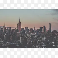 傍晚曼哈顿城市建筑