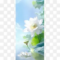 夏日荷塘AI摄影图背景