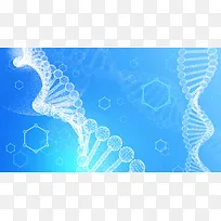 生物基因DNA医疗化学大分子科技海报背景