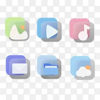 3D立体手机平板APP图标元素