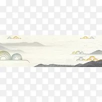 山水云雾海报banner