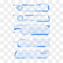 科技互联网电路标题标签线条几何装饰边框