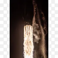 火箭发射火焰摄影