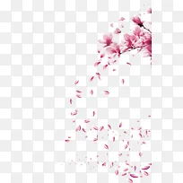 半圆形漂浮樱花