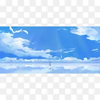 蓝天下的少女banner