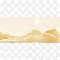 简约沙丘日出风景