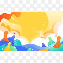 彩色几何图形树形