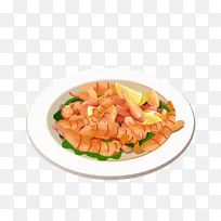 卡通手绘虾条菜品元素