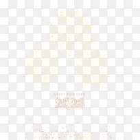 2023烟花背景海报红色喜庆